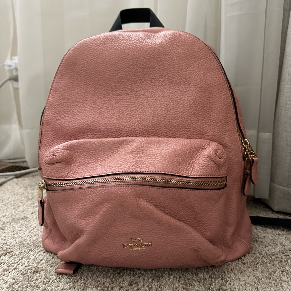 Blush/Pink Leather Coach Backpack